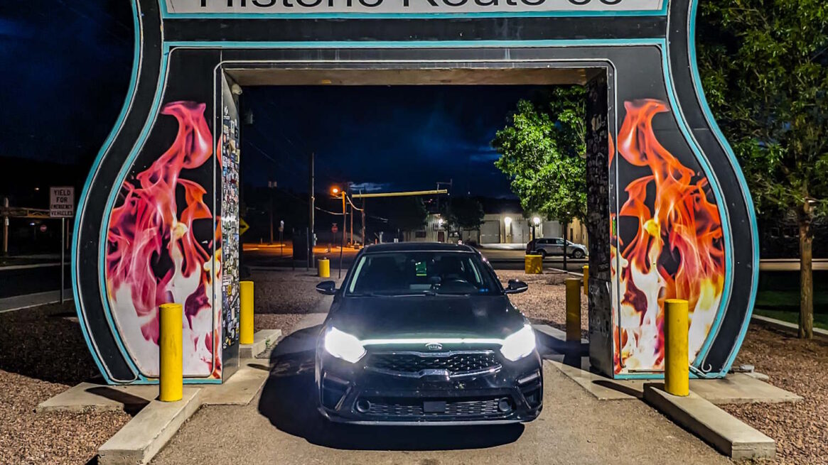 Route 66 Drive-Thru Neon Sign